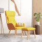 vidaXL Poltrona Relax e Poggiapiedi Giallo Senape Similpelle e Tessuto vidaXL Poltrona Relax e Poggiapiedi Giallo Senape Similpelle e Tessuto