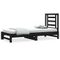 vidaXL Dormeuse Estraibile Nera 2x(90x190) cm Legno Massello di Pino vidaXL Dormeuse Estraibile Nera 2x(90x190) cm Legno Massello di Pino