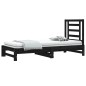 vidaXL Dormeuse Estraibile Nera 2x(90x190) cm Legno Massello di Pino vidaXL Dormeuse Estraibile Nera 2x(90x190) cm Legno Massello di Pino