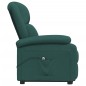 vidaXL Poltrona Alzapersona Verde Scuro Tessuto