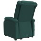 vidaXL Poltrona Alzapersona Verde Scuro Tessuto