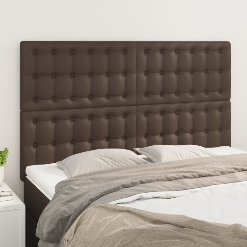 vidaXL Testiere 4 pz Marroni 72x5x78/88 cm in Similpelle vidaXL Testiere 4 pz Marroni 72x5x78/88 cm in Similpelle