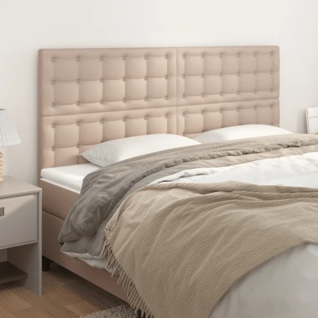 vidaXL Testiere 4 pz Cappuccino 80x5x78/88 cm in Similpelle