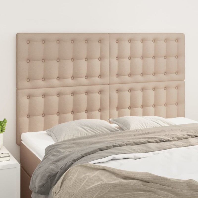 vidaXL Testiere 4 pz Cappuccino 72x5x78/88 cm in Similpelle vidaXL Testiere 4 pz Cappuccino 72x5x78/88 cm in Similpelle