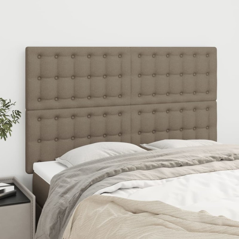 vidaXL Testiere 4 pz Tortora 72x5x78/88 cm in Tessuto vidaXL Testiere 4 pz Tortora 72x5x78/88 cm in Tessuto