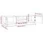 Mobile TV Rovere Fumo 140x40x35 cm in Legno Multistrato Mobile TV Rovere Fumo 140x40x35 cm in Legno Multistrato