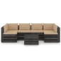 Set Divani da Giardino con Cuscini 7 pz Legno Impregnato Grigio Set Divani da Giardino con Cuscini 7 pz Legno Impregnato Grigio