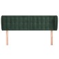 vidaXL Testiera ad Orecchio Verde Scuro 147x23x78/88 cm in Velluto