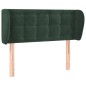 vidaXL Testiera ad Orecchio Verde Scuro 93x23x78/88 cm in Velluto