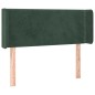vidaXL Testiera ad Orecchio Verde Scuro 83x16x78/88 cm in Velluto