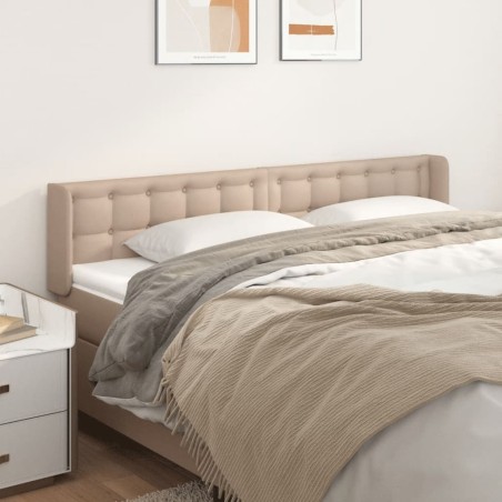 vidaXL Testiera ad Orecchio Cappuccino 163x16x78/88 cm in Similpelle