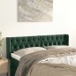vidaXL Testiera ad Orecchio Verde Scuro 163x16x78/88 cm in Velluto