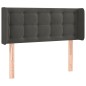 vidaXL Testiera ad Orecchio Grigio Scuro 83x16x78/88 cm in Velluto