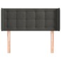 vidaXL Testiera ad Orecchio Grigio Scuro 83x16x78/88 cm in Velluto