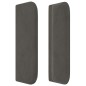 vidaXL Testiera ad Orecchio Grigio Scuro 83x16x78/88 cm in Velluto