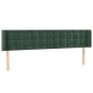 vidaXL Testiera ad Orecchio Verde Scuro 183x16x78/88 cm in Velluto vidaXL Testiera ad Orecchio Verde Scuro 183x16x78/88 cm in Velluto