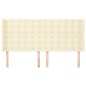 vidaXL Testiera ad Orecchio Crema 163x16x118/128 cm in Similpelle
