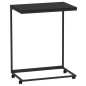 Tavolino con Ruote Nero 55x35x70 cm in Legno Multistrato Tavolino con Ruote Nero 55x35x70 cm in Legno Multistrato