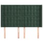 vidaXL Testiera ad Orecchio Verde Scuro 147x23x118/128cm in Velluto vidaXL Testiera ad Orecchio Verde Scuro 147x23x118/128cm in Velluto