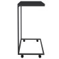 Tavolino con Ruote Nero 55x35x70 cm in Legno Multistrato Tavolino con Ruote Nero 55x35x70 cm in Legno Multistrato