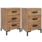 vidaXL Comodini 2 pz 40x30x55 cm in Legno Massello di Pino vidaXL Comodini 2 pz 40x30x55 cm in Legno Massello di Pino