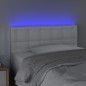 vidaXL Testiera Bianco a LED 100x5x78/88 cm in Similpelle