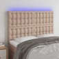 vidaXL Testiera a LED cappuccino 144x5x118/128 cm in Similpelle