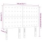 vidaXL Testiera a LED cappuccino 144x5x118/128 cm in Similpelle