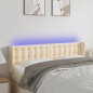 vidaXL Testiera a LED Crema 147x16x78/88 cm in Tessuto vidaXL Testiera a LED Crema 147x16x78/88 cm in Tessuto