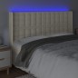 vidaXL Testiera a LED Crema 163x16x118/128 cm in Similpelle vidaXL Testiera a LED Crema 163x16x118/128 cm in Similpelle
