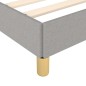 vidaXL Giroletto con Testiera Grigio Chiaro 140x200 cm in Tessuto vidaXL Giroletto con Testiera Grigio Chiaro 140x200 cm in Tessuto