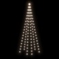 Albero di Natale Pennone Bianco Freddo 108 LED 180 cm Albero di Natale Pennone Bianco Freddo 108 LED 180 cm
