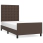 vidaXL Giroletto con Testiera Marrone 80x200 cm in Similpelle vidaXL Giroletto con Testiera Marrone 80x200 cm in Similpelle