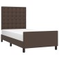 vidaXL Giroletto con Testiera Marrone 80x200 cm in Similpelle vidaXL Giroletto con Testiera Marrone 80x200 cm in Similpelle