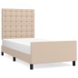 vidaXL Giroletto con Testiera Cappuccino 80x200 cm in Similpelle
