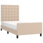 vidaXL Giroletto con Testiera Cappuccino 80x200 cm in Similpelle