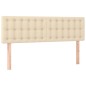 vidaXL Giroletto a Molle con Materasso Crema 140x19 cm in Tessuto