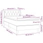 vidaXL Giroletto a Molle con Materasso Blu Scuro 80x200 cm in Velluto