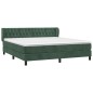 vidaXL Giroletto a Molle con Materasso Verde Scuro 180x200 cm Velluto