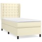 vidaXL Giroletto a Molle con Materasso Crema 80x200 cm in Similpelle