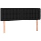 vidaXL Giroletto a Molle con Materasso Nero 140x200 cm in Tessuto