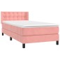 vidaXL Giroletto a Molle con Materasso Rosa 80x200 cm in Velluto