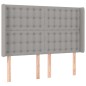 vidaXL Giroletto a Molle con Materasso Grigio Chiaro 140x200cm Tessuto