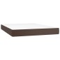 vidaXL Giroletto a Molle con Materasso Marrone 140x200cm in Similpelle