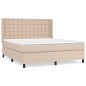 vidaXL Giroletto a Molle con Materasso Cappuccino 160x200cm Similpelle