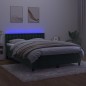 vidaXL Letto a Molle con Materasso e LED Verde Scuro 140x190cm Velluto vidaXL Letto a Molle con Materasso e LED Verde Scuro 140x190cm Velluto
