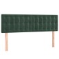 vidaXL Letto a Molle con Materasso e LED Verde Scuro 140x190cm Velluto vidaXL Letto a Molle con Materasso e LED Verde Scuro 140x190cm Velluto