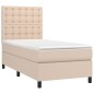 vidaXL Giroletto Molle Materasso e LED Cappuccino 80x200 cm Similpelle vidaXL Giroletto Molle Materasso e LED Cappuccino 80x200 cm Similpelle