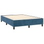 vidaXL Letto a Molle con Materasso e LED Blu Scuro 140x190 cm vidaXL Letto a Molle con Materasso e LED Blu Scuro 140x190 cm