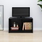 Mobile Porta TV Nero 70x33x42 cm in Legno Massello di Pino Mobile Porta TV Nero 70x33x42 cm in Legno Massello di Pino